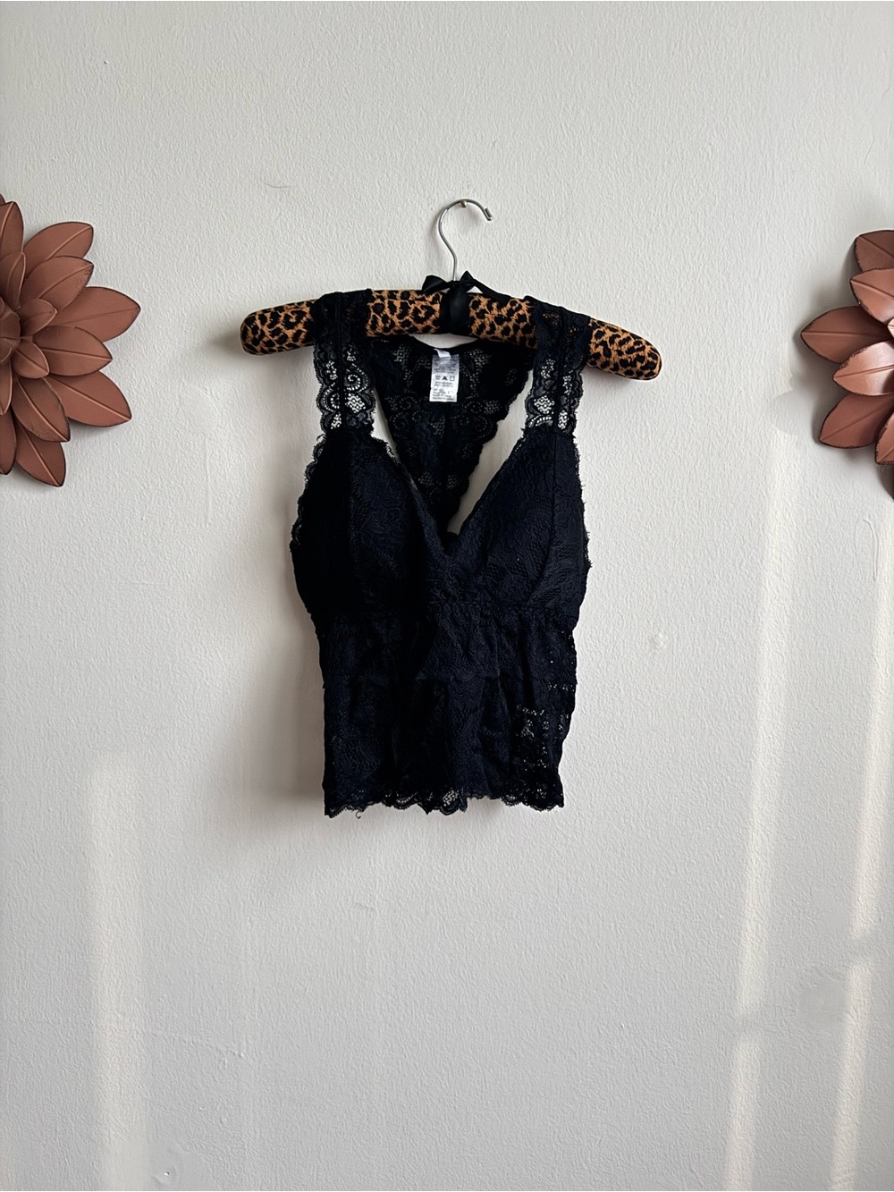 Black Lace Racerback Bralette Tank
